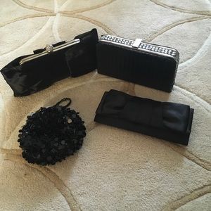 FOUR Black Evening Bags